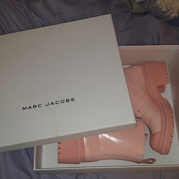 MARC JACOBS "Bristol" Light Pink Combat Boot 8.5 - Picture 6 of 8